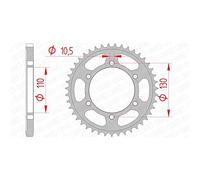 Afam Couronne arrière 12815 Argenté 46 dents