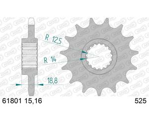AFAM 61801-15 Pignons à chaîne
