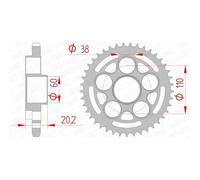 Afam Couronne Acier Standard 50800 - 525