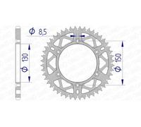 AFAM Couronne aluminium Ultra-Light anti-boue 13323 - 520