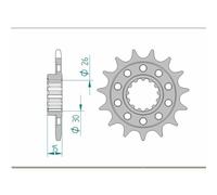 Afam Pignon Acier Standard 166801 - 520