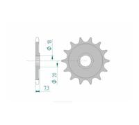 Afam Pignon Acier Standard 20206 - 520