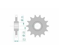 AFAM Pignon acier standard 20405 - 525