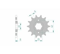 AFAM Pignon acier standard 20500 - 520