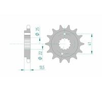 AFAM Pignon acier standard 20507 - 525