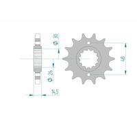 AFAM Pignon acier standard 20602 - 530, taille 80 mm