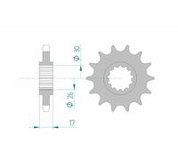 AFAM Pignon acier standard 20603 - 530