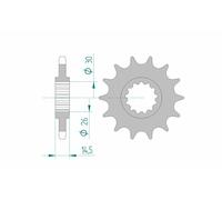 AFAM Pignon acier standard 20607 - 525