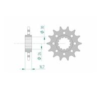 Afam Pignon Acier Standard 20613 - 520