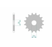 AFAM Pignon acier standard 21202 - 428, taille 70 mm