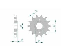AFAM Pignon acier standard 21501 - 530