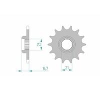 AFAM Pignon acier standard 21506 - 520