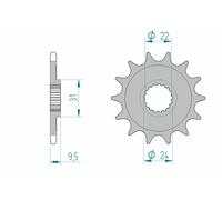AFAM Pignon standard en acier avant 22406 - 520