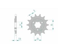 AFAM Pignon acier standard 22503 - 520