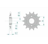 AFAM Pignon acier standard 24505 - 520