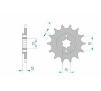 AFAM Pignon acier standard 46203 - 520