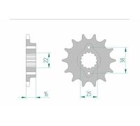 AFAM Pignon acier standard 52604 - 520