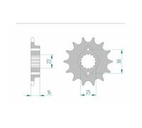 Afam Pignon Acier Standard 52604 - 520