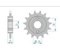 AFAM Pignon acier standard 52612 - 520