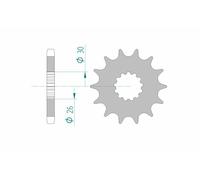 AFAM Pignon acier standard 52900 - 530