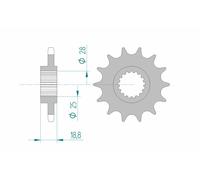 AFAM Pignon acier standard 61600 - 525