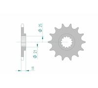 AFAM Pignon standard en acier avant 64500 - 520