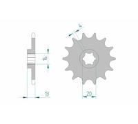 AFAM Pignon acier standard 94214 - 520