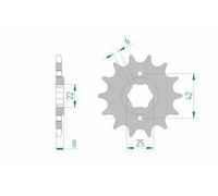 AFAM pignon acier standard avant 20500 - 520