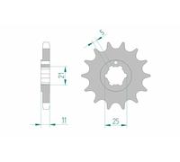 AFAM pignon acier standard avant 24400 - 530