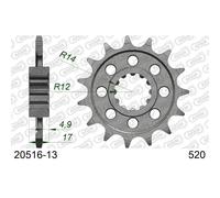 Afam 20516 Front Sprocket Argenté 15t