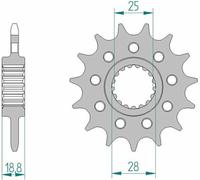AFAM Pignon avant standard en acier 61802 - 520