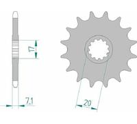 AFAM Pignon avant standard en acier 94119 - 420