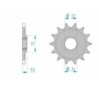 AFAM Pignon standard en acier avant 22406 - 520