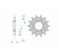 AFAM Racing Pignon avant en acier 21804 - 520