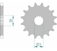 AFAM Standard Stahlritzel vorne 21202 - 428