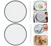 AFASOES 2PCS Drain de Douche en Acier Inoxydable Douche Drain Attrape-Cheveux Filtre a Cheveux Filtre Vidange Antirouille Anti-colmatage Facile à Nettoyer pour Salle de Bain Cuisine Baignoire - Argent