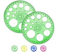 AFASOES 2PCS Rapporteurs de Mathématiques en Plastique Rapporteurs de Trigonométrie Circulaire 360 Degrés Règle de Rapporteur Transparent Pour Mathématique Mesure de l'Angle Ecole Enfant Cadeau
