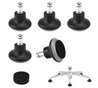 AFASOES 5PCS Remplacement Roulettes de Chaise Bureau Chaise Remplacement Roulettes Fixes Patins de Chaise de Bureau 2 Pouces Patins de Sol pour Chaise de Bureau Chaise Coussin de Pied Fixe pour Bureau