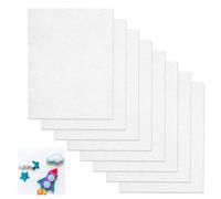 AFASOES 8 Feuilles de Tissu en Feutre Blanc Tissu de Feutre 2 mm D'épaisseur Feutre Tissu Non Tissé Feutre de Bricolage Artisanal Tissu en Feutrine Tapis Feutré Feutrine Loisir Creatif pour DIY