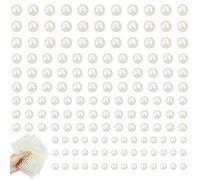 AFASOES 8 Feuilles Perle a coller en ABS Autocollants Perle Ronde Stickers Blanc Perles Sticker 3/4/5/6mm Stickers Strass Autocollant Anti-oxydation Anti-Cendres pour Maison Mariage Déco Artisanat