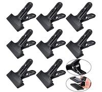 AFASOES 8 PCS Pince à Ressort en Métal Pinces Studio Photo Pince Fond Studio Photo Heavy Duty Pinces à Ressort 10.5 * 7.8 * 6.5cm pour Photo Fond Studio de Photographie Travaux du Bois - Noir
