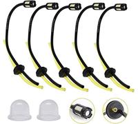 AFASOES Kit 5 Pcs Tuyaux d'Essence Durite avec Filtre et Ampoules d’Apprêt Carburant Longueur 27.5cm pour Debroussailleuse Tondeuse Souffleur Tronçonneuse