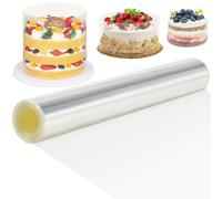 AFASOES Rodoide Transparent Patisserie 30CM*10M Collier à Gâteau Ruban Gâteau Transparent Feuille Rouleaux de Gâteau Transparents Rouleaux d'acétate Transparents pour Déco de Gâteau Chocolat Mousse