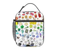 AFBQOPL Cartoon Battle for Dream Island Sac à déjeuner isotherme avec compartiments étanche réutilisable pour le travail, la randonnée, les voyages