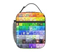 AFBQOPL Cartoon Battle for Dream Island Sac à déjeuner isotherme avec compartiments étanche réutilisable pour le travail, la randonnée, les voyages