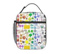 AFBQOPL Cartoon Battle for Dream Island Sac à déjeuner isotherme avec compartiments étanche réutilisable pour le travail, la randonnée, les voyages