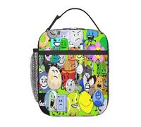 AFBQOPL Cartoon Battle for Dream Island Sac à déjeuner isotherme avec compartiments étanche réutilisable pour le travail, la randonnée, les voyages