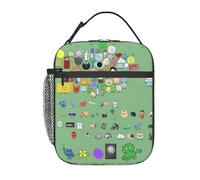 AFBQOPL Cartoon Battle for Dream Island Sac à déjeuner isotherme avec compartiments étanche réutilisable pour le travail, la randonnée, les voyages