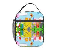 AFBQOPL Cartoon Battle for Dream Island Sac à déjeuner isotherme avec compartiments étanche réutilisable pour le travail, la randonnée, les voyages