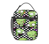 AFBQOPL Sac à déjeuner isotherme réutilisable et portable Invader Anime Zim pour l'extérieur, le bureau, le pique-nique, 25,4 x 10,2 x 20,3 cm